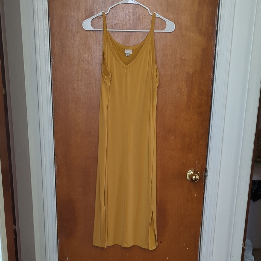 Target Brand: A New Day Gold Slip Maxi Dress Spaghetti Strap